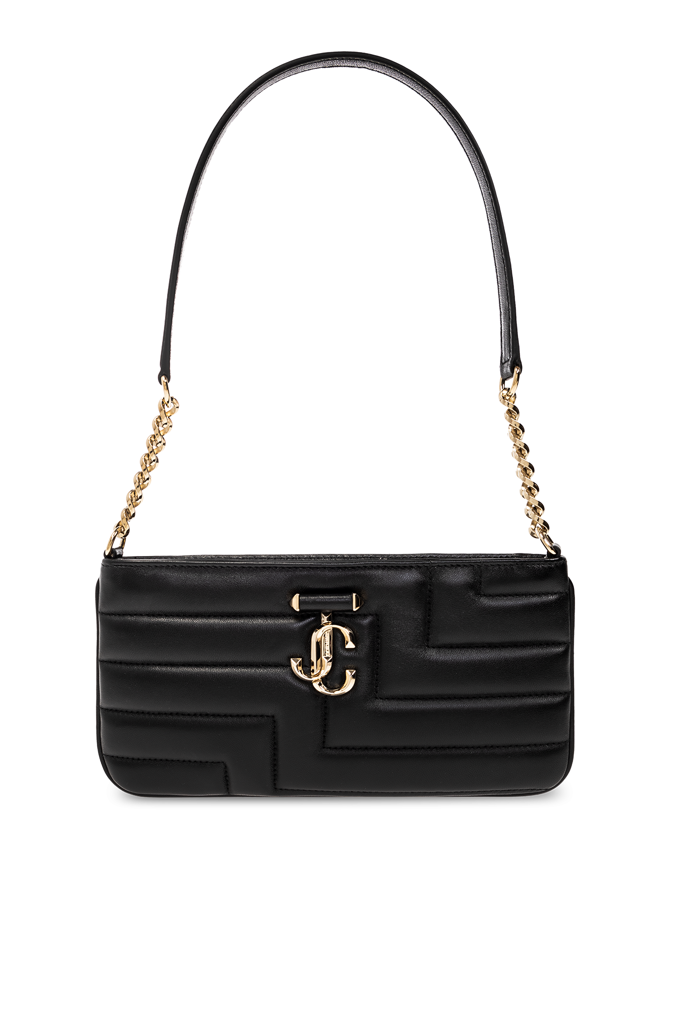 Jimmy Choo Avenue Slim ショルダーバッグ ブラック/ラテ SchaferandweinerShops | Jimmy Choo 'Avenue Slim' quilted